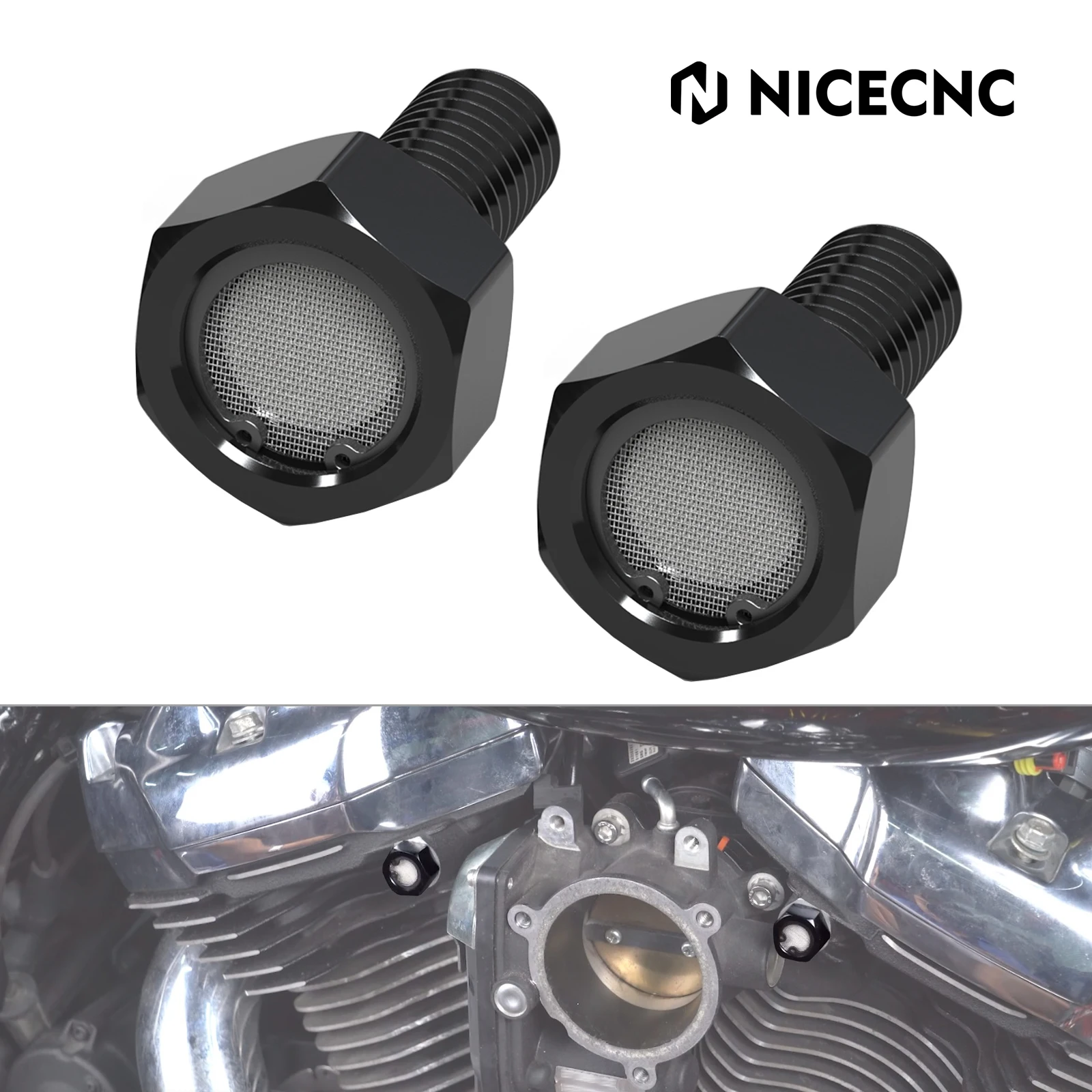 Motorcycle Air Filter Breather Bolts for Harley Road King 1994-2023 CVO Limited FLHTKSE 2014-2021 Tri Glide Ultra FLHTCUTG 16-23