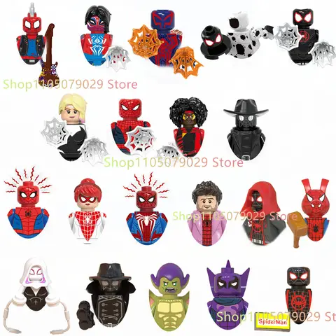 Deadpool Spider-Man Character building blocks brick toy mini model doll children's holiday birthday Gift Figures