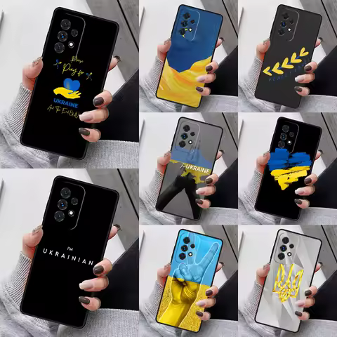 Ukrainian Phone Case For Samsung Galaxy S23 S21 S20 FE S24 S22 Ultra Note20 S10 S9 S8 Plus A40 A52 A12 A13 A53