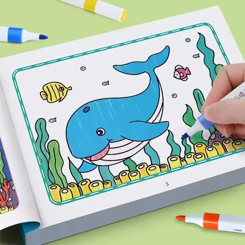 32-Page Kids Coloring & Drawing Book with Animal & Nature Themes Creative Birthday Gift for Ages 3-8 Years Old