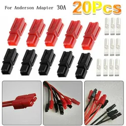 5 Pairs 30 Amp Power Pole Red Black Connectors For Anderson Style Plugs Marine Power Connector Copper Terminals