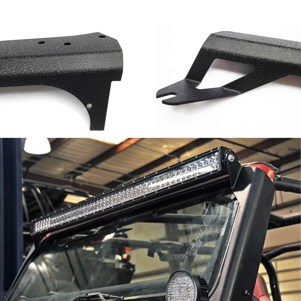 Barra de Luz LED Reta SXMA J127 de 50 Polegadas com Suporte para Jeep Wrangler TJ 1997-2006, Montagem Superior para Para-brisa em Aço
