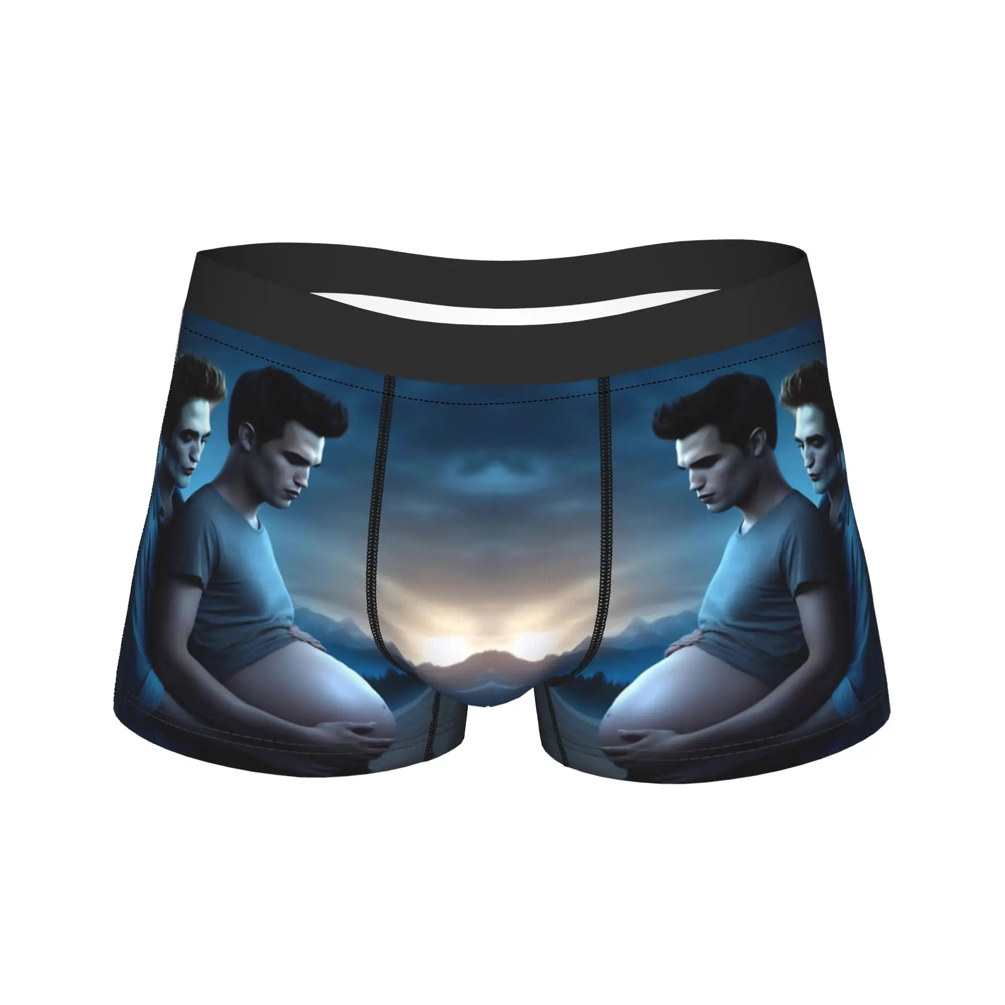 Men's The Twilight Saga Movie Boxer Briefs Shorts Panties Underwear Funny Jacob Edward Vampire Homme Funny S-XXL Underpants