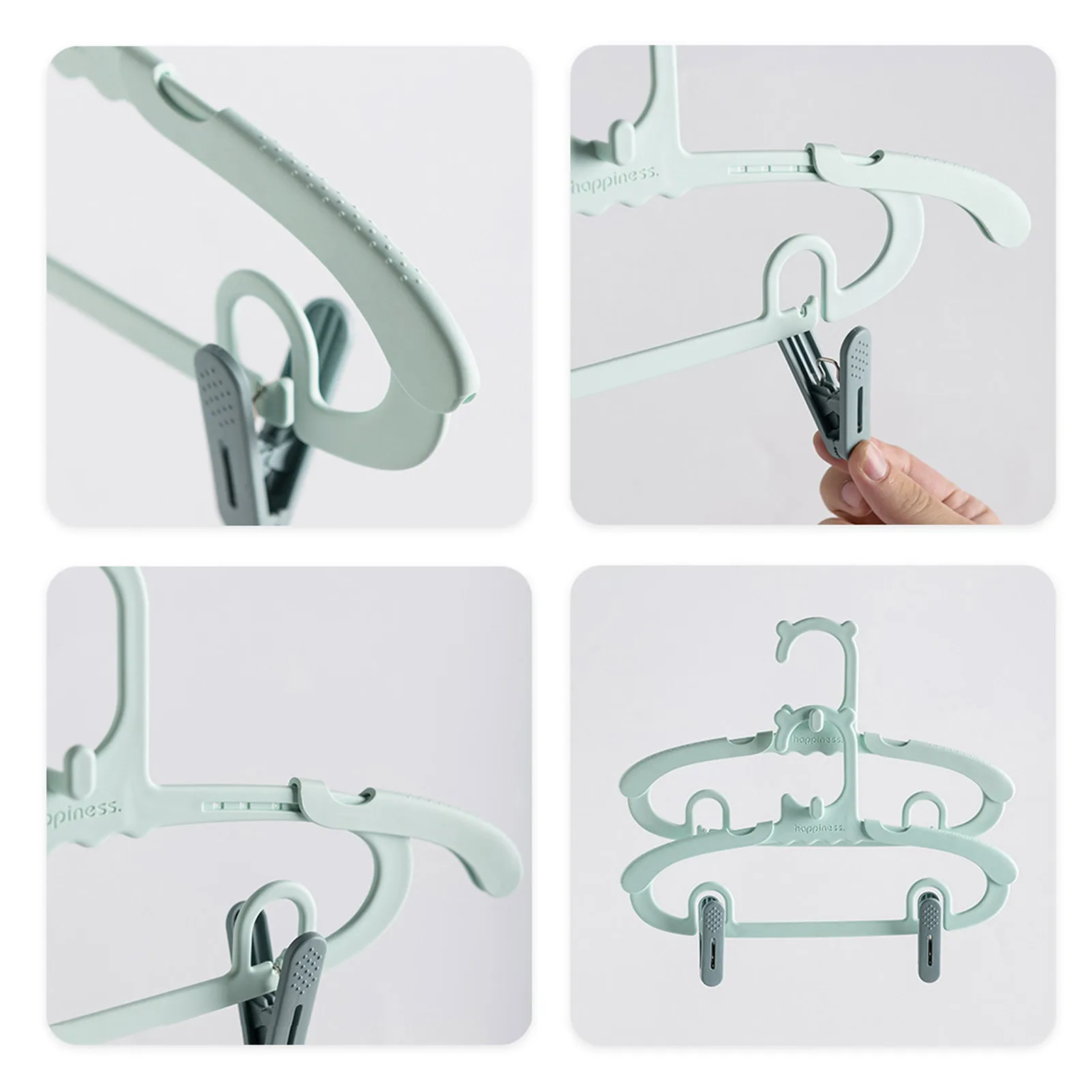 Adjustable Kids Clothes Hanger Racks Portable Display Hangers Plastic Children Coats Hanger Baby Clothing Organizer 10PCS