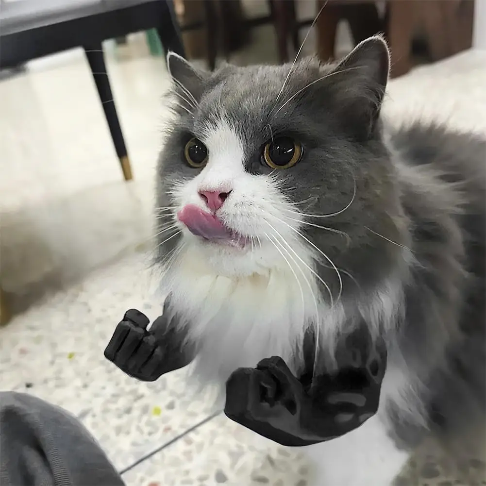 

Creative Cat Muscle Arm 3D Printed Neck Arm with Muscle Pet Cosplay Costume Accessories for Halloween Birthday Party Supplies