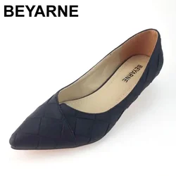 Vintage Style Women's Pointed Toe Pumps Spring Autumn PU Shallow Slip On Women Low Heel Pumps Office Lady Casual Single Shoes