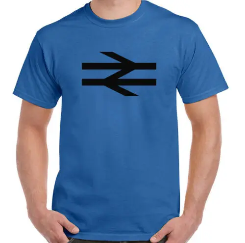 British Rail T-Shirt Mens Retro Trains Railway Track Model Locomotive Spotter