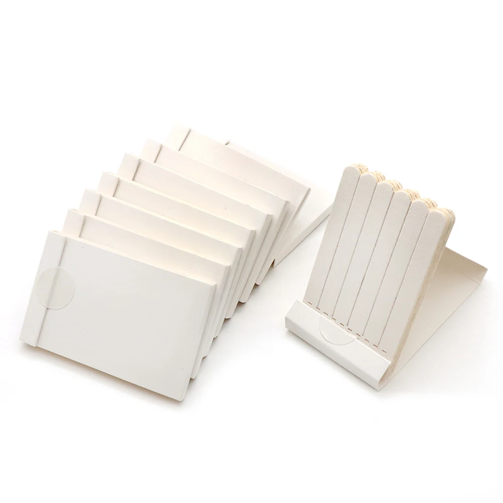 300Pcs White Sandpaper Nails File Strip Remove Nail Gel Double-Sided Wooden Files Shape Artificial Nails Portable Manicure Tools