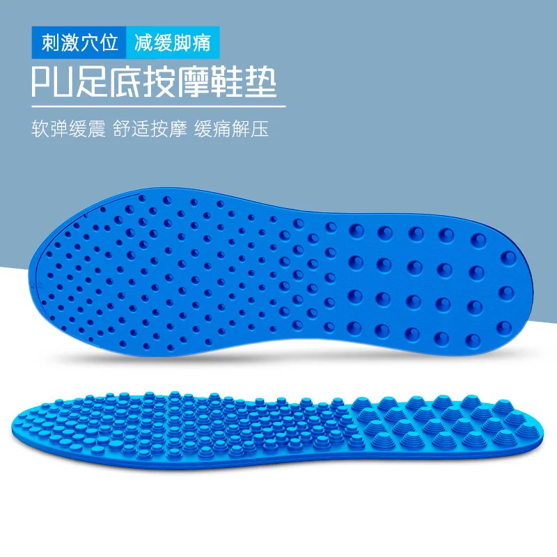 New Acupression On Foot Insoles High Elasticity Sneakers Adult Feet Comfort Shock Absorption Shoes Insole Soft Massage Shoe Pads