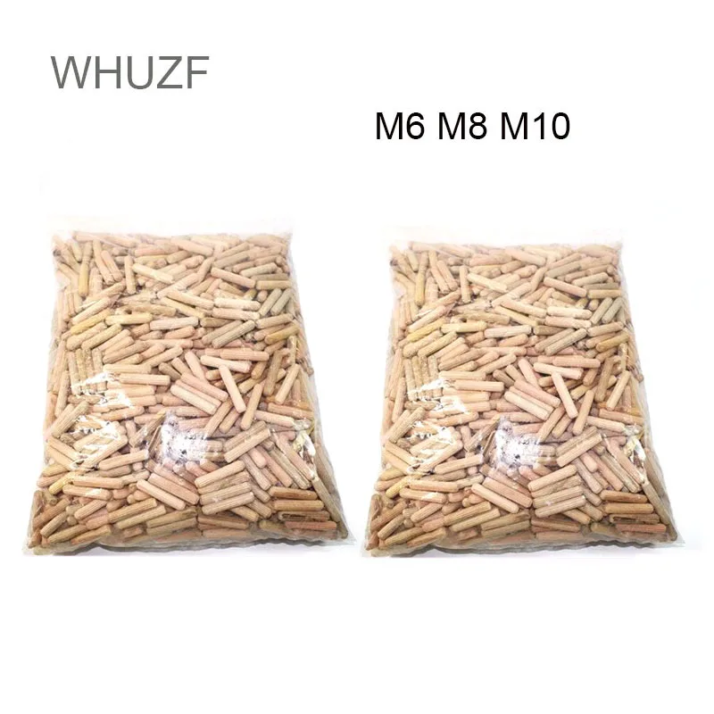 WHUZF M6/M8/M10 * L mm cassetto per tasselli in legno cassetto tondo scanalato artigianato in legno perni di centraggio aste Set mobili raccordo