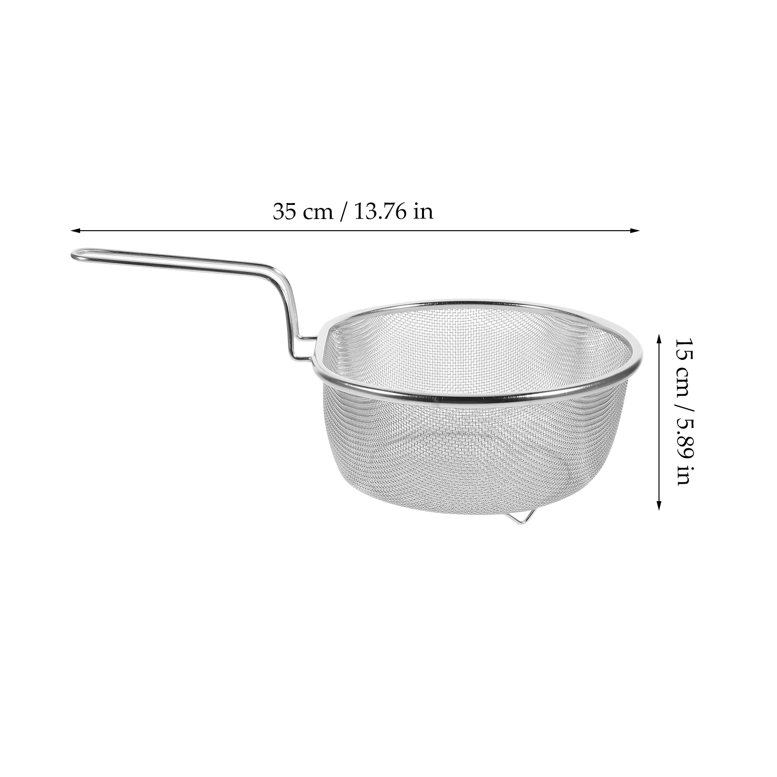 

1pc Hot Pot Stainless Steel Fine Mesh Colander Scoop Home Noodle Colander Spoon Noodle Pasta Frying Soup Drainer Kitchen Tool