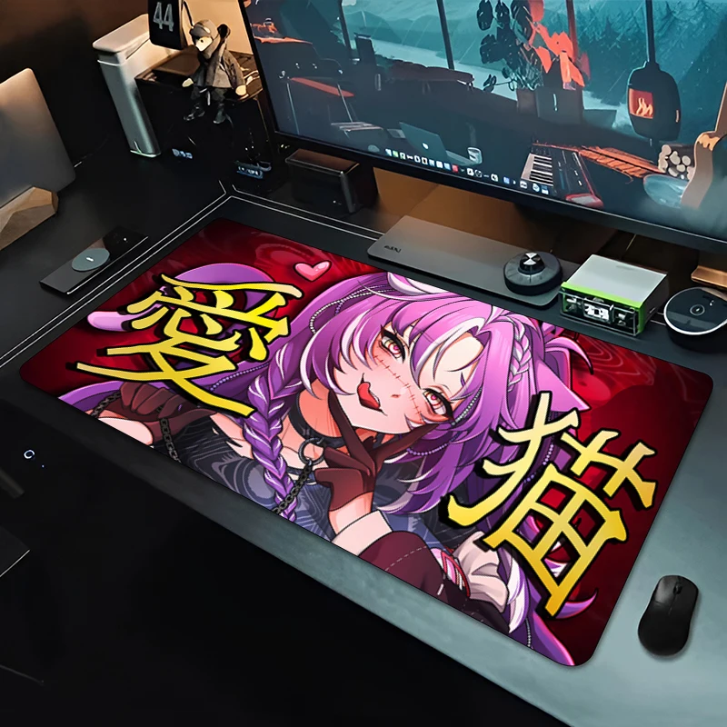 لوحة ماوس كبيرة لعبة V-Vshojo M-Michi Mochievee لاعب لوحة المفاتيح عدم الانزلاق مكتب دراسة مكتب حصيرة الكلمة حصيرة الكمبيوتر السجاد لوحة الماوس