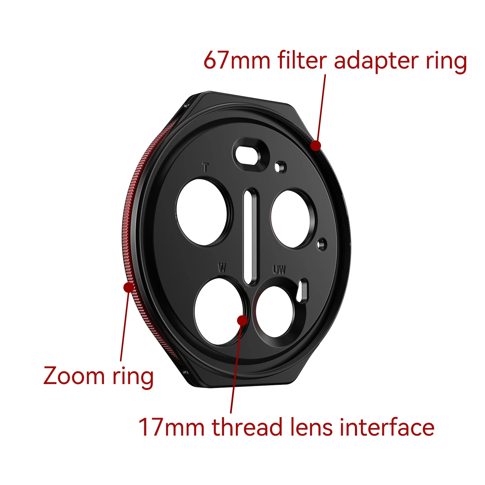 Fotorgear Zoom-Ring mit einstellbarem Fokus, für Xiaomi 17 Ultra, für offizielle Fotografie-Handyhülle, unterstützt 67-mm-Filter und 17-mm-Objektiv