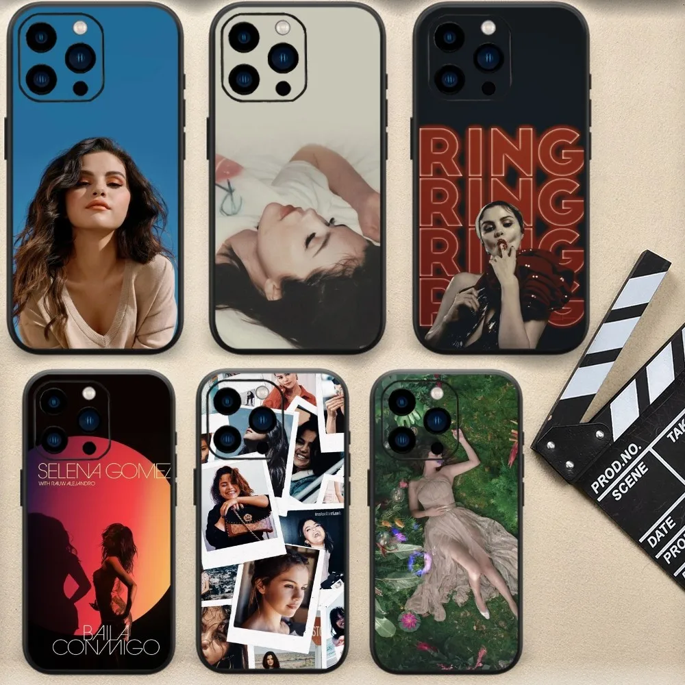 Selena Gomez Singer Phone Case For iPhone 13 14 15 11 12 Mini Pro Max XR X Black Shell