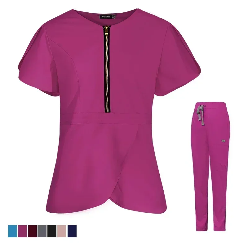 

Pet Grooming Institutions Sets Beauty Salon Clothes Scrubs Clothes High Quality Spa Uniforms Fashion V-Neck Working Clothes