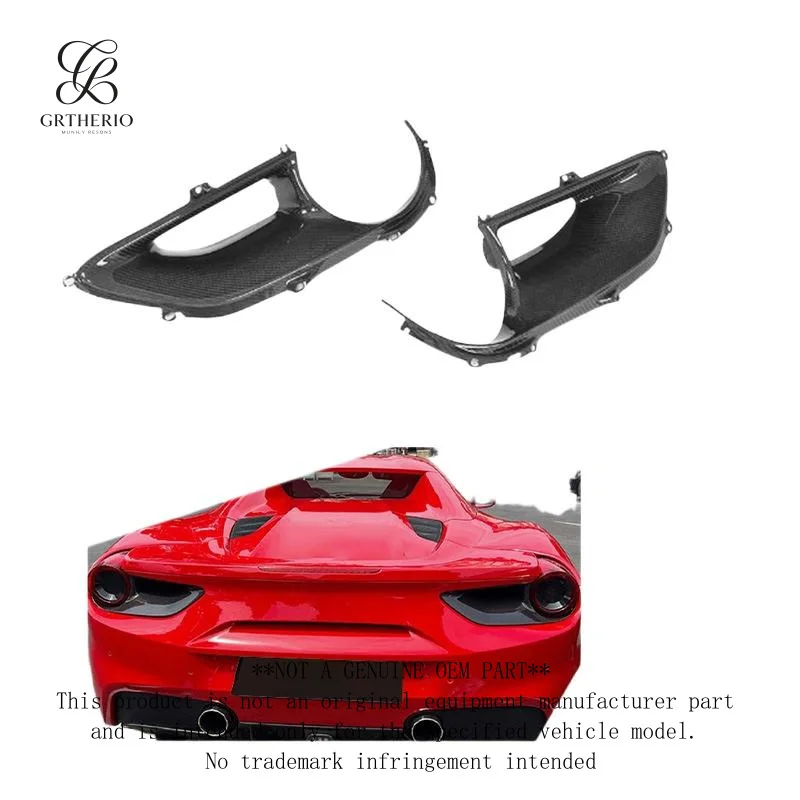 Suitable for Ferrari 488, with additional Novitec-style carbon fiber taillight , bumper covers, and rear tailli