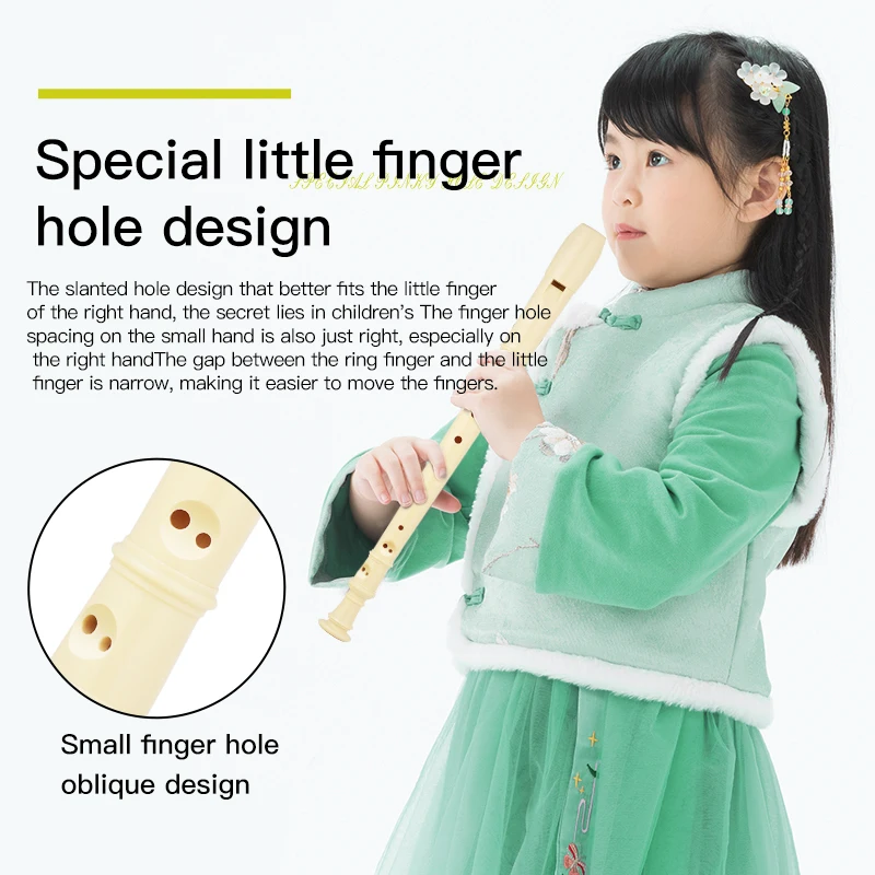 SUZUKI Soprano Recorder German Style C Key 8 Holes Easy Instrument for Beginners School Student Home Entertainment