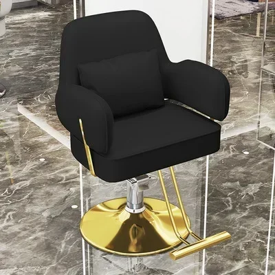 Stable Barber Shop Chair Haircut Chair Lift Rotatable Leather Lift Rotary Seat