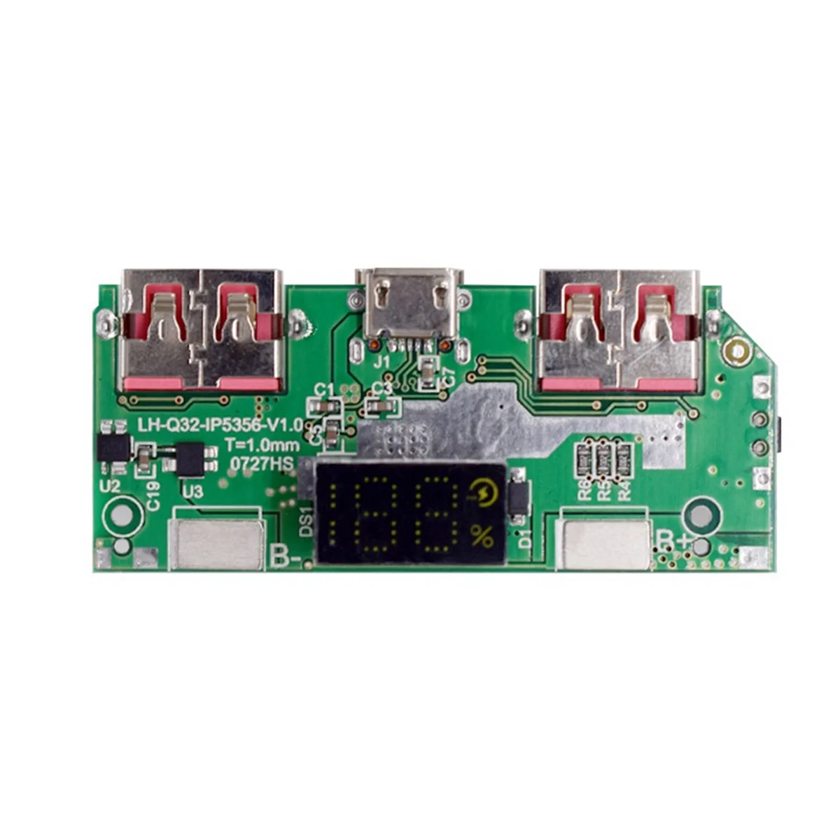 Bateria litowa 5V 3A Cyfrowy wyświetlacz Moduł szybkiego ładowania IP5356 TYPE-C Micro-USB QC3.0 2.0 PD3.0 PD2.0/AFC/FCP