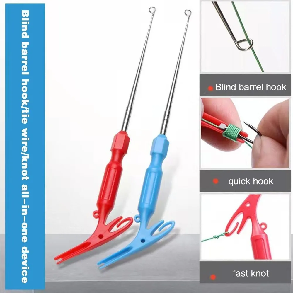 New 3 In 1 Fishing Hook Removal Tying Tools Security Extractor Tackle Disgorger Steel Fly Nail Knot Quick Knot Remover Tool