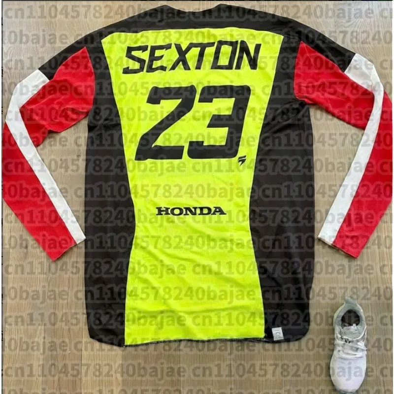

Summer Moto Cycling Event Uniform Men Women Motorcycle Racing Enthusiasts HHonda Long Sleeved Tee Motocross Breathable Jersey