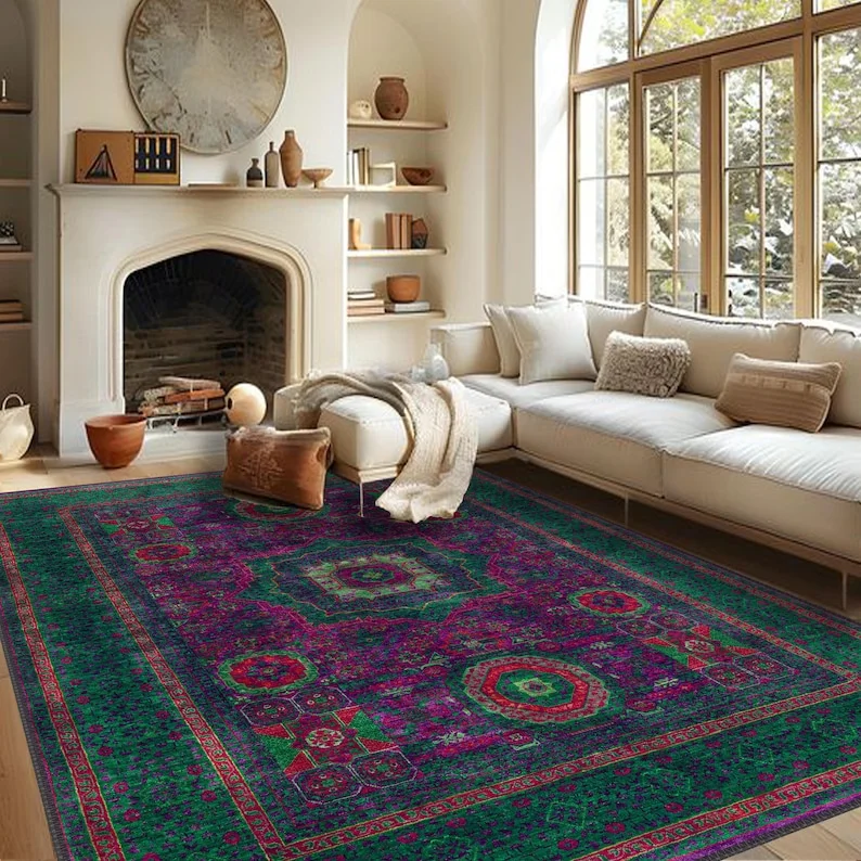 Exotic Vibes Colorful Rug Abstract Design Rug Trippy Art Art Decor Rug Interiors Design Rug Floor Pet Friendly Rug Custom Rug