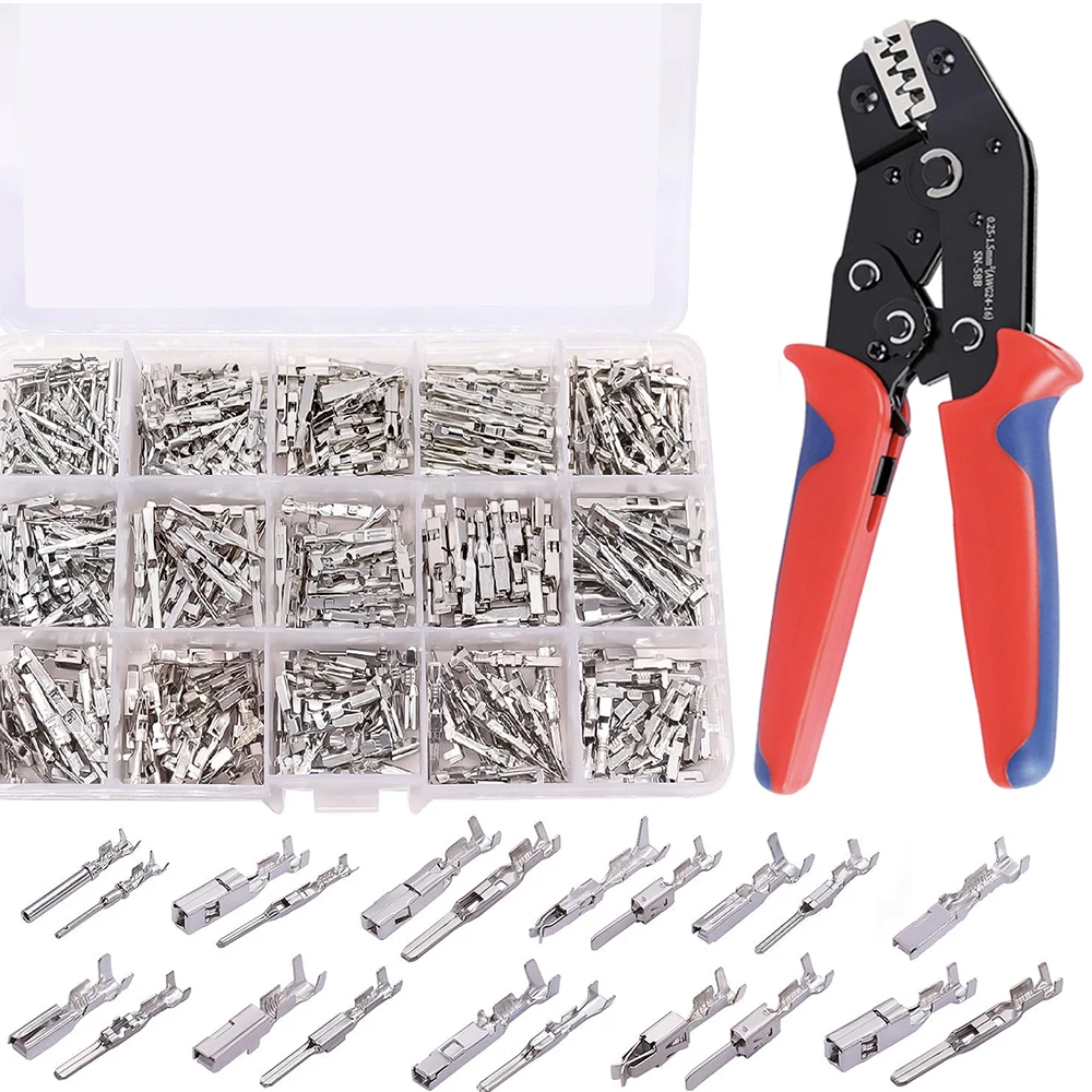 290-teiliger Kfz-Kabelanschluss-Set 1/1,5/1,8/2,2/2,8/3,5mm, nicht isolierte Stecker, demontierbare männliche und weibliche Crimpverbinder – Detail 8