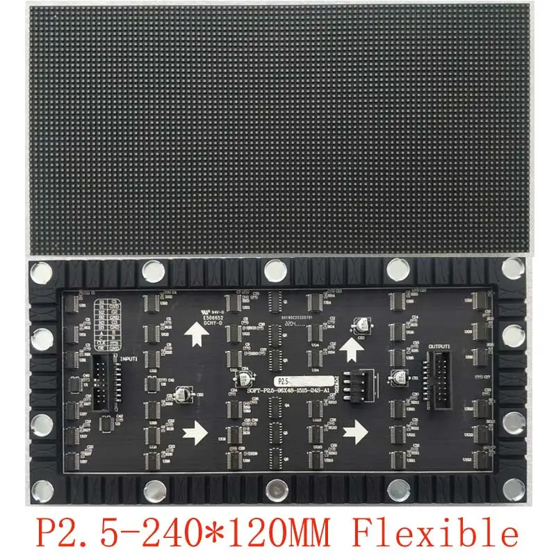 

P2.5 Flexible Screen Indoor Full Color Panel 240X120mm LED Module for Display Shopping Center Cylindrical Advertising