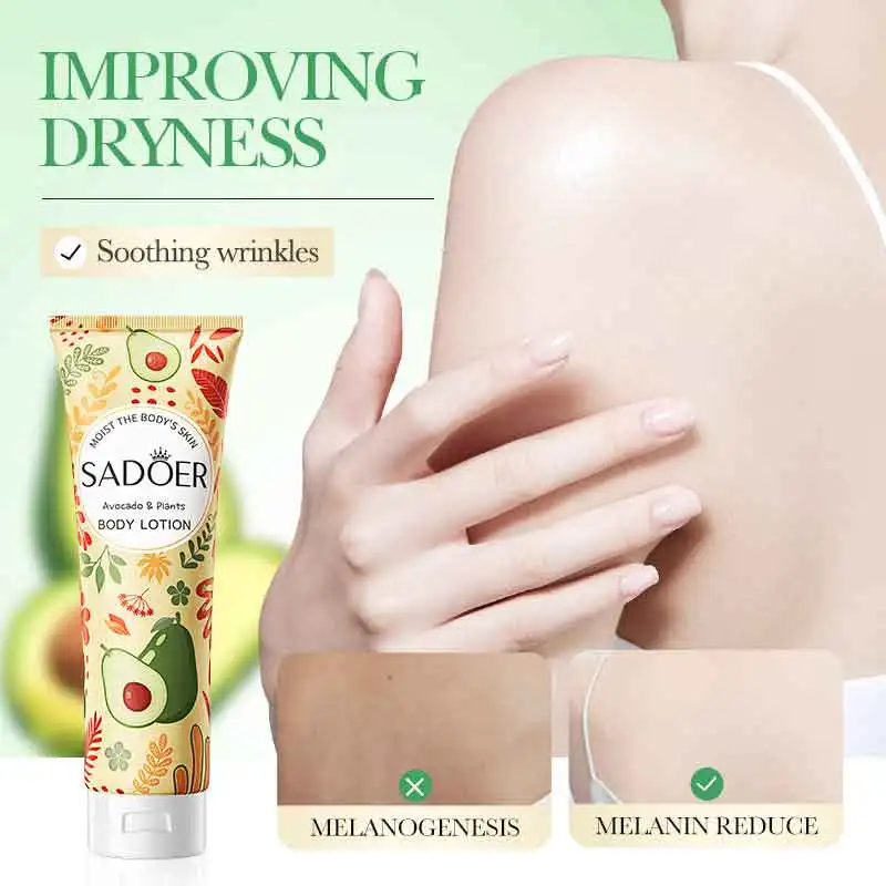 SADOER Avocado Body Lotion Anti-Wrinkle Soothing Moisturizing Anti-Drying Aroma Skin Care Products