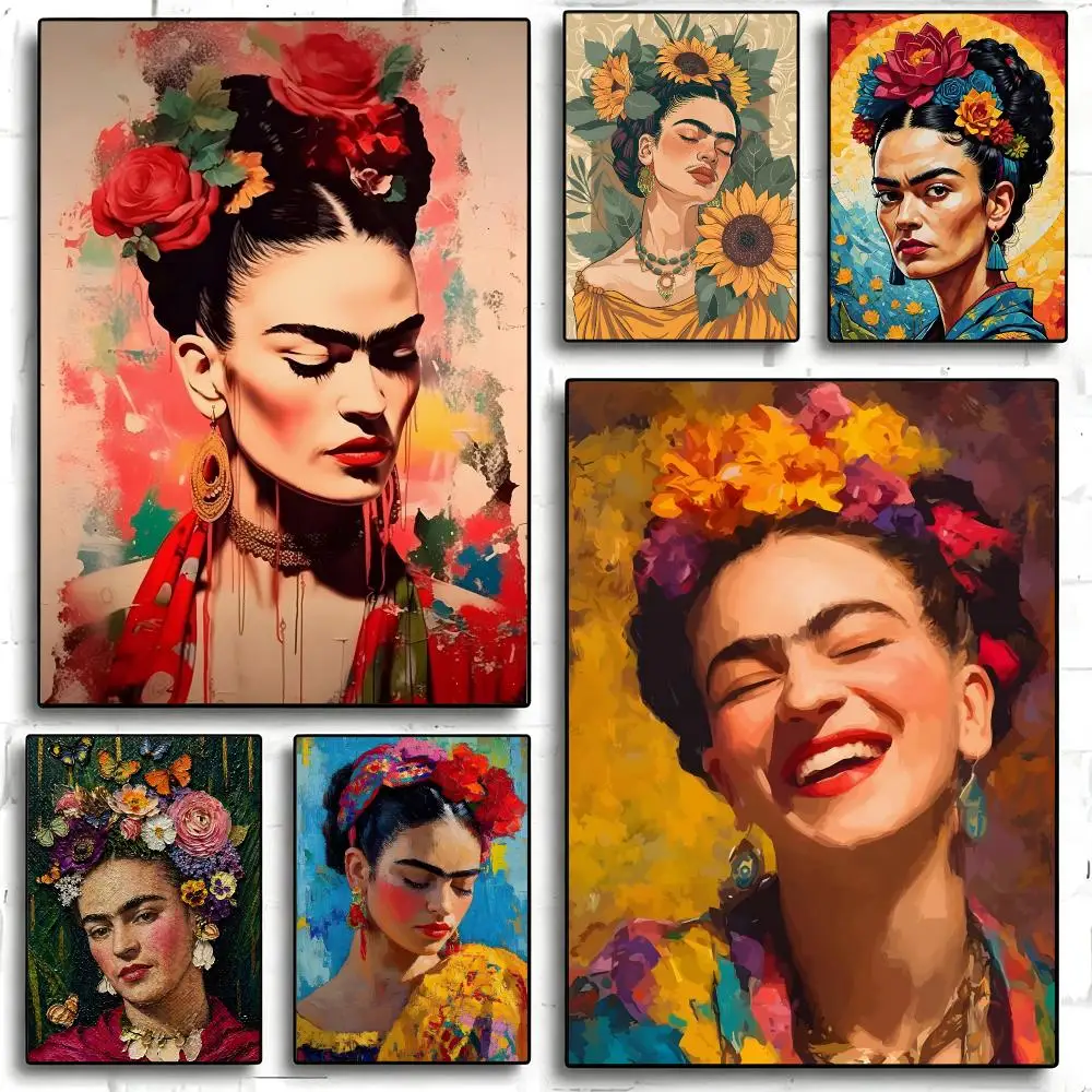 art Frida Kahlo Poster Poster Waterproof HD Unframed Self‑Stick Decor Wall Art for Home Room Decoration Gift