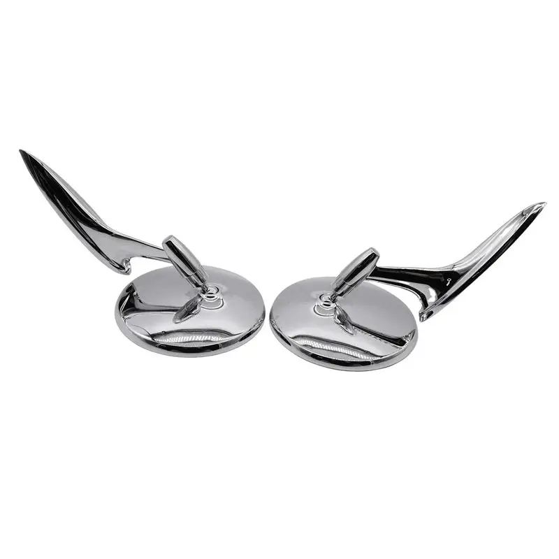 High-Quality Car Round Bowtie Outside Rearview Mirrors Accessory Ribbed Base For 1962-1965 Chevelle 1964-1965 Impala 1963-1