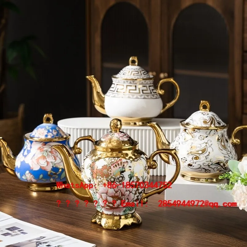 Cold Kettle Set, Afternoon Tea Tea Set, European Style Small Luxury Household Ceramic Bone China Water Cup