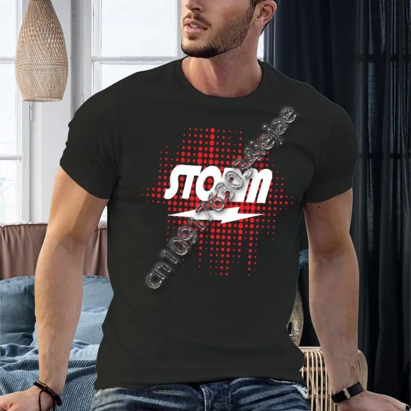 

MOTO-New Storm Bowling T-Shirt Short t-shirt Blouse t shirt for men Quick Dry