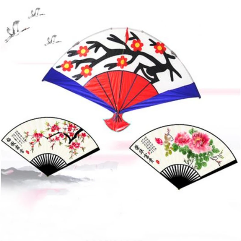 Free shipping Fan Kite flying toys for children kites factory Chinese Traditional Kite nylon kites dragon kites Blowing kite fun