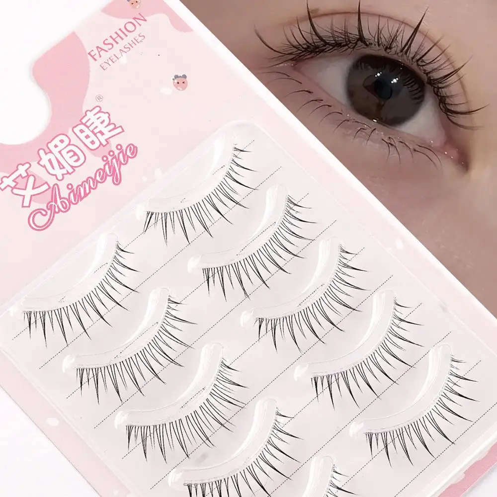 크로스 천연 가짜 속눈썹 재사용 가능한 속눈썹 연장 긴 가짜 속눈썹 매일 여성 메이크업 항목 래쉬 클러스터 스위트 래쉬
