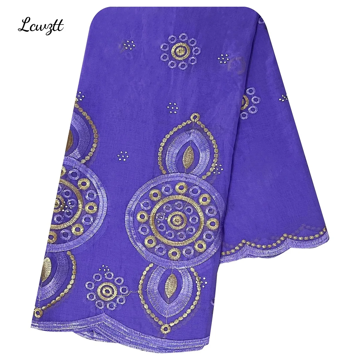 Wholesale 6/12  Pieces African Women Scarfs Big Circle Design Big Embrodiery Cotton Big Size Muslim Scarf for Shawls Pashmina