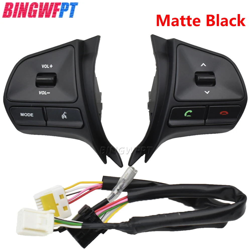 NEW Steering Wheel Audio Volume Music Control Button For KIA RIO K2 2011 2012 2013 2014 Switch Telephone Sound With Backlight