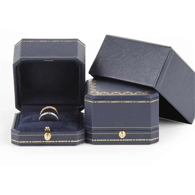 Luxury Octagonal Long Chain Box Classic Jewelry Cases Packaging For Necklace Display Retro Vlassic Design