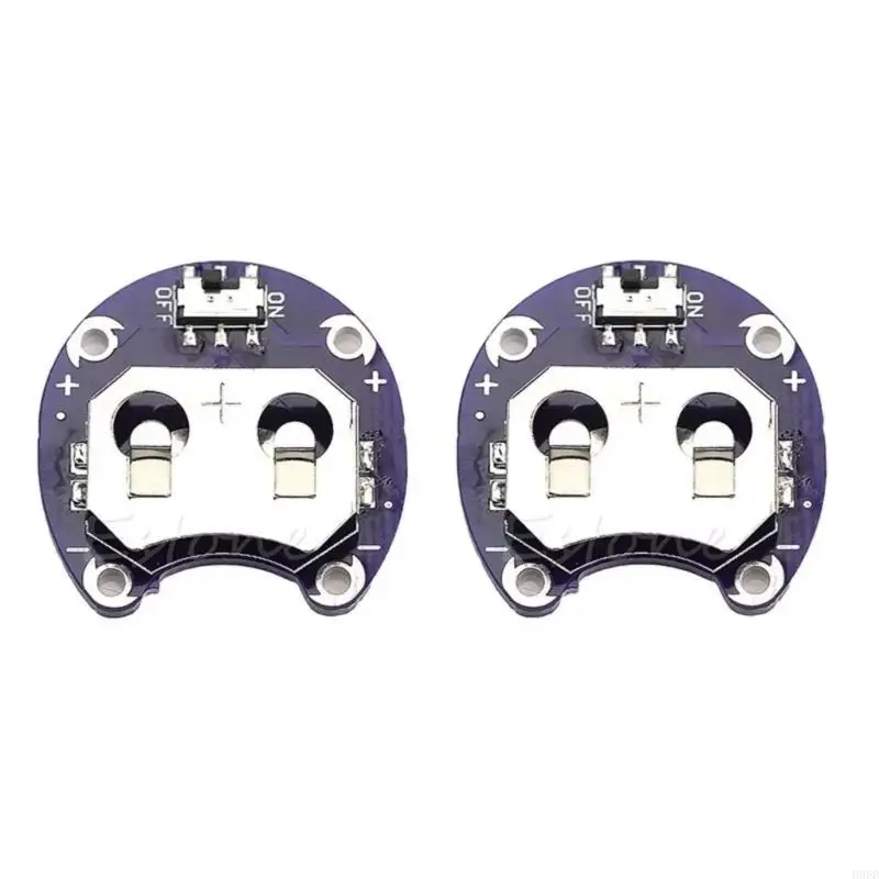 

H9EB 2PCS CR2032 Battery Holder Module Enhances Efficiency In Projects Electronics