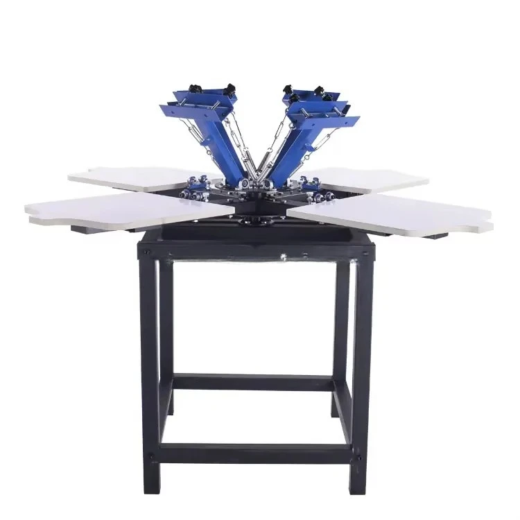 4 Color 4 Station Silk Screening Screenprint Press NS-404 DIY T- Shirt Screen Printing Machine with Stand