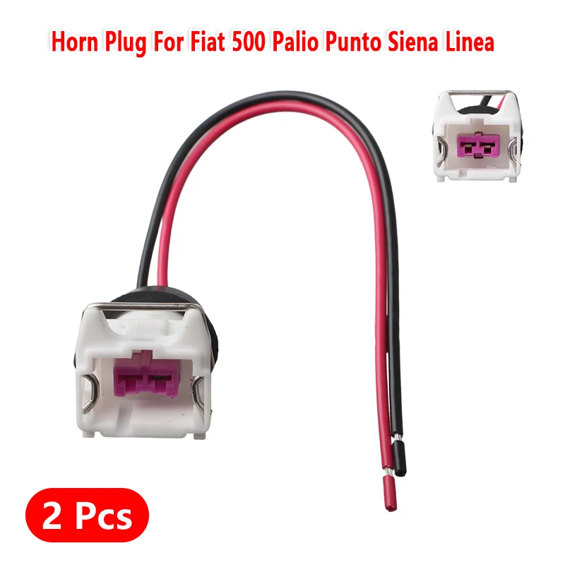 Plug Connector Wire for Fiat 500 Palio Punto Siena Linea Horn Socket Wiring Accessories 443906232 2Pc