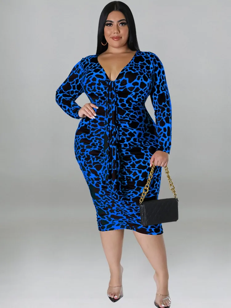 XL-5XL Plus Size Clothes Dresses Women Robes Spring Summer Long Sleeve Street Style Casual 3XL 4XL Big Size Midi Dress Oversized