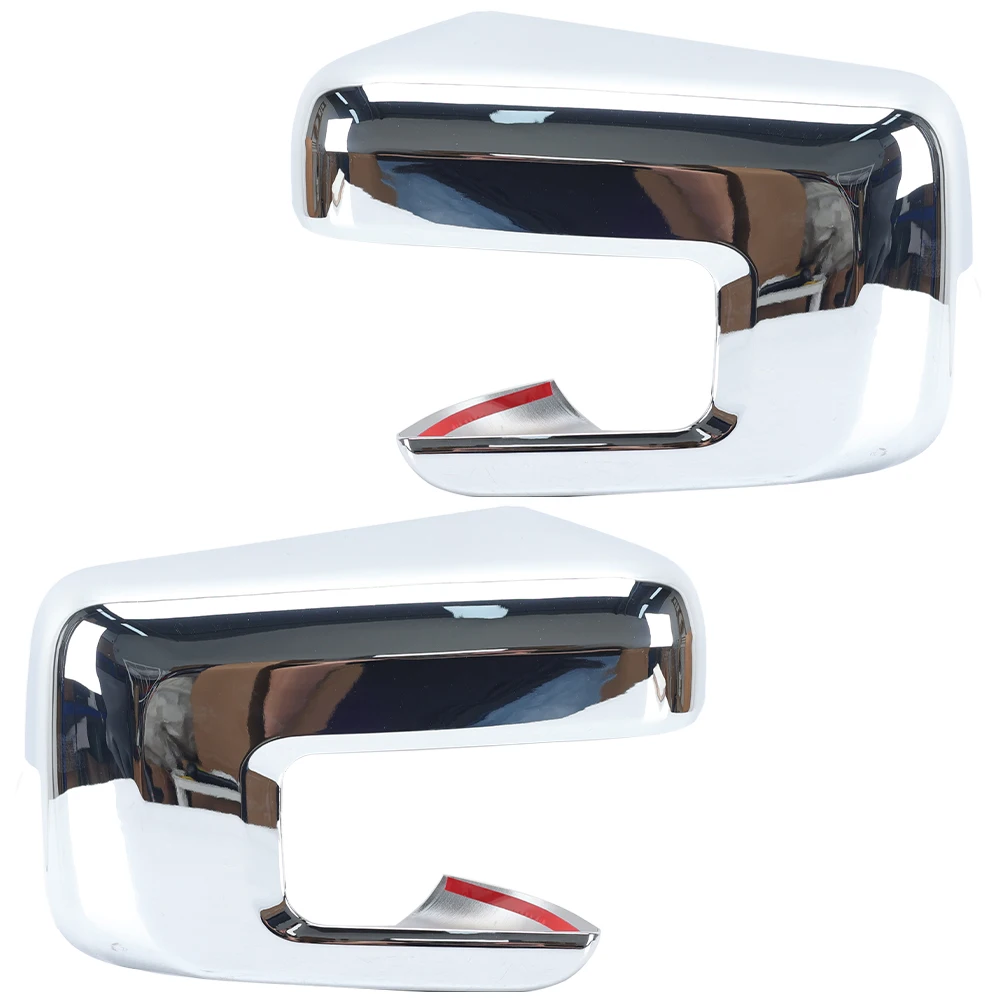 

Left&Right Rearview Mirror Adhesive Protective Cover Caps For Ford F150 2021-2025 Chrome With Turn Signal Hole Car Accessories