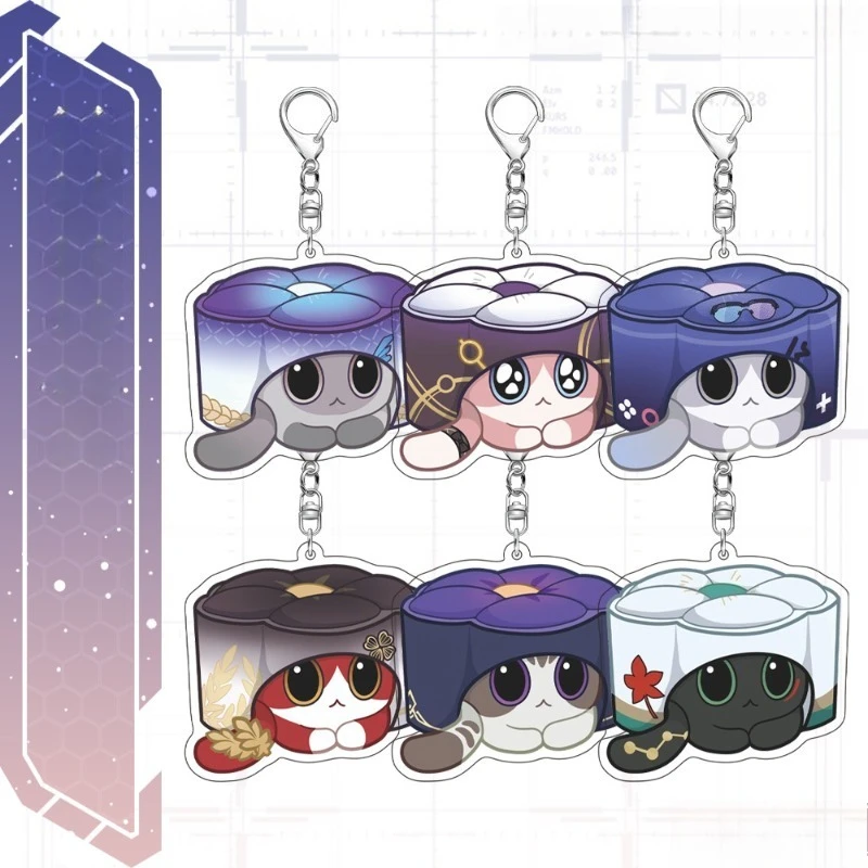 Popular Game Honkai: Star Rail Figure Acrylic Keychain  Ji Zi Qing Que Hei Ta Cosplay Accessories Anime Badge Pendant Gift