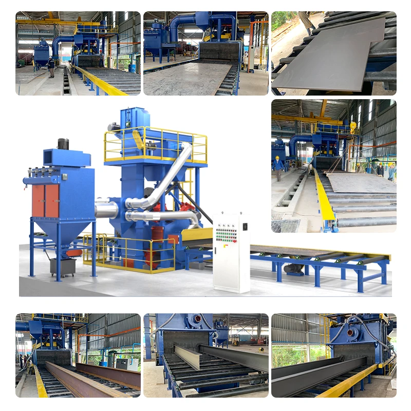 Best Popular Steel Plate Roller Shot Blasting Machine Belt Roller Conveyor Shot Blaster Equipment