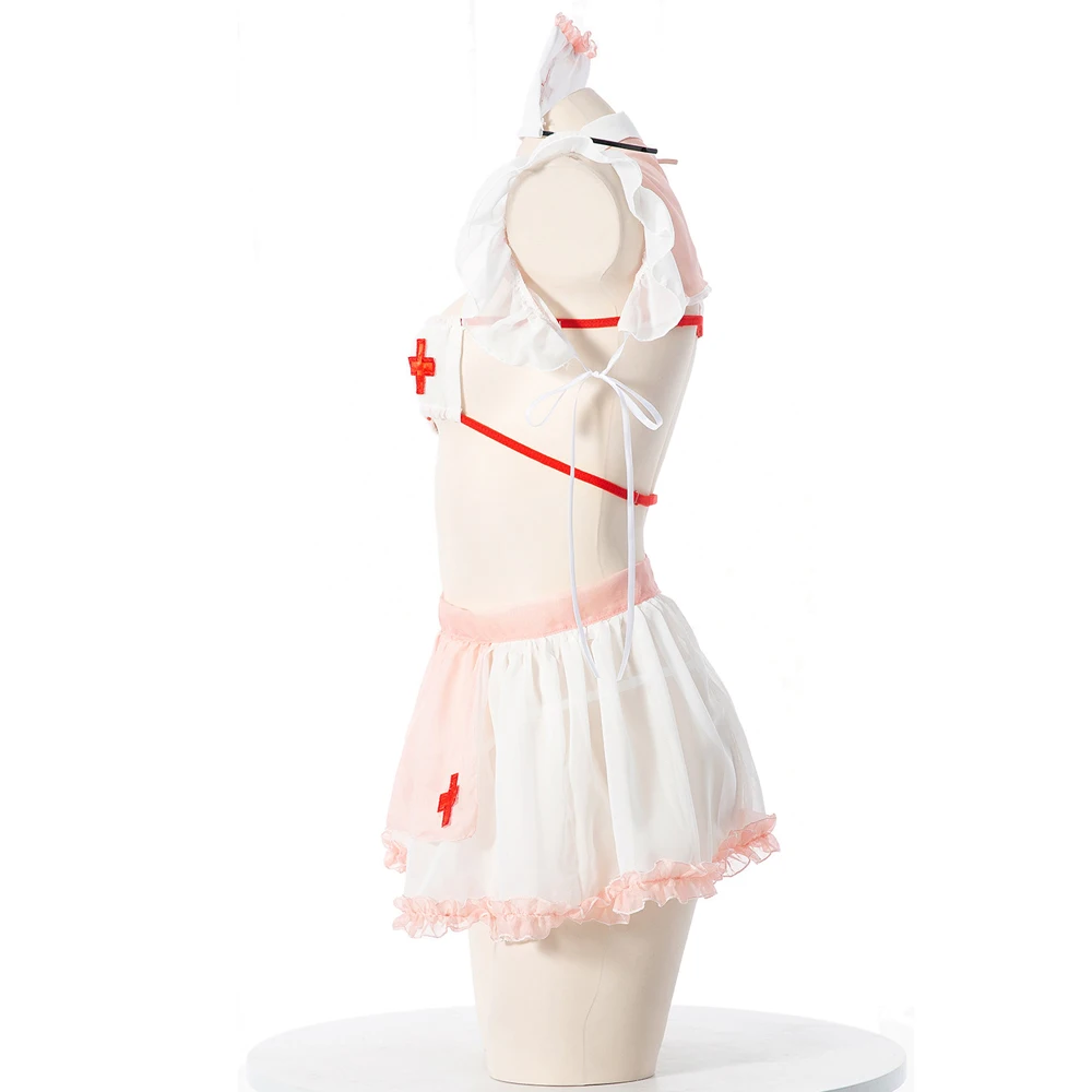 AniLV 달콤한 간호사 비밀 란제리, 분위기 있는 유니폼, 취침 시간 역할 놀이 여성 속옷 잠옷, 에로틱 코스튬