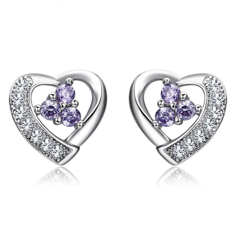 Star Moon Heart Flower Cube Crystal Peaarl Earring For Women Wedding Gift Lady Girl Fashion Jewelry