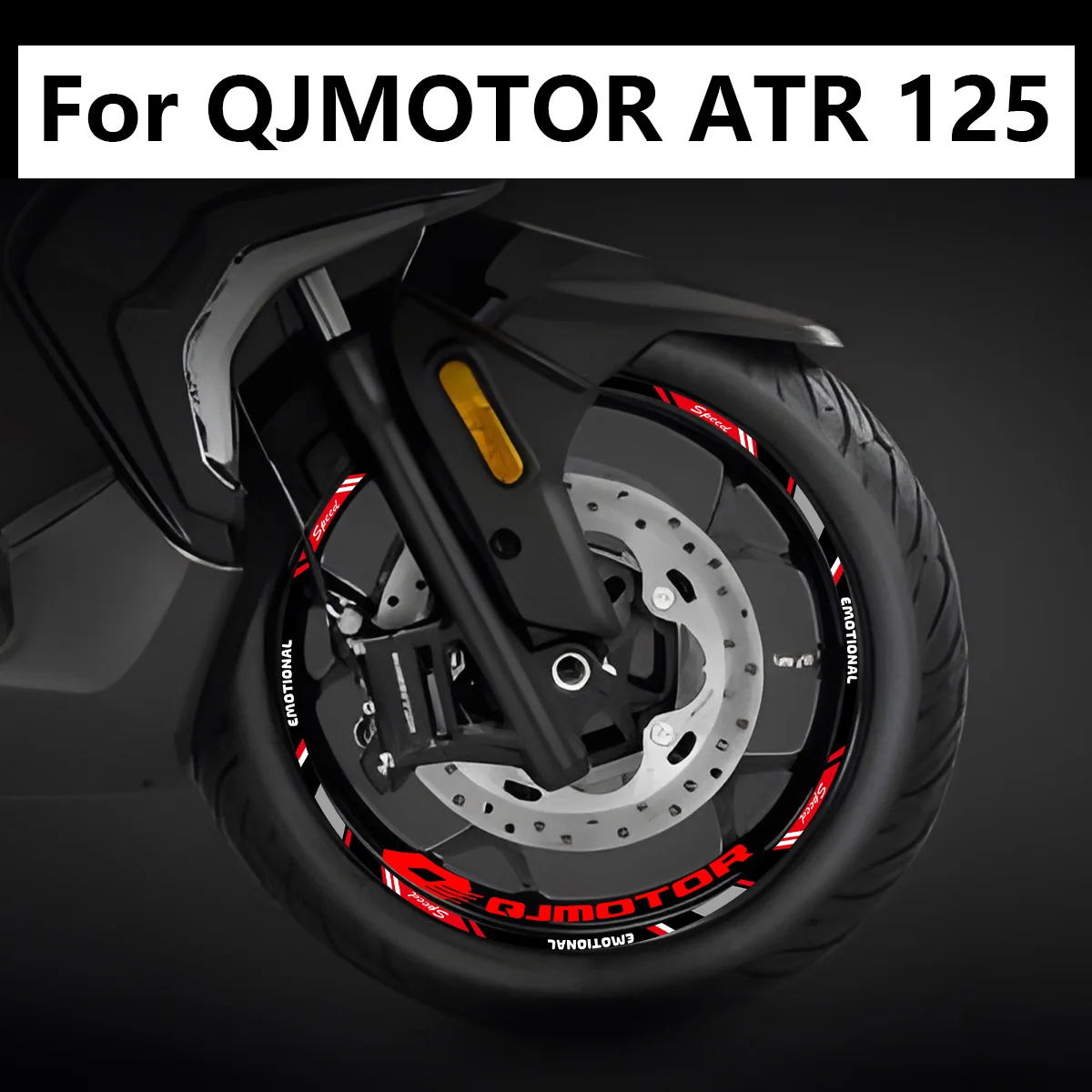 

Для QJMOTOR ATR125 ATR125 аксессуары для ступицы колеса мотоцикла, наклейки, обод, внутренние полосы, виниловые светоотражающие наклейки, декор для скутера