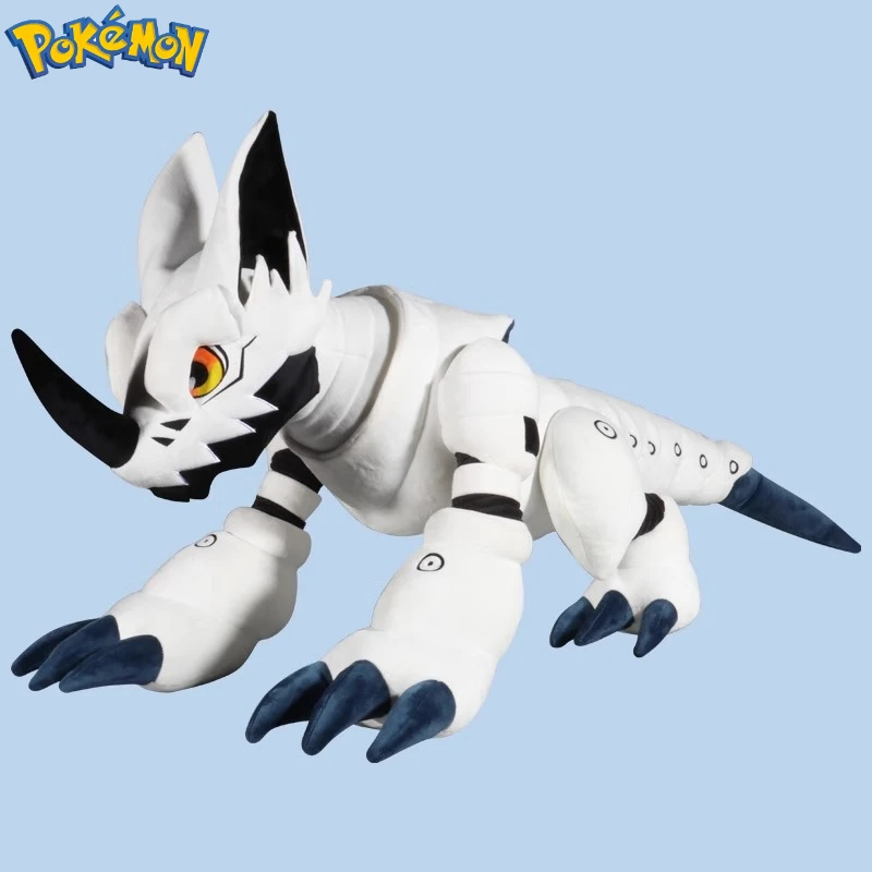 60CM Big Size Pokemon Hackmon Plushies Cartoon Anime Peluche Kawaii Ornament Comfortable Soft Doll Children's Toy Gifts
