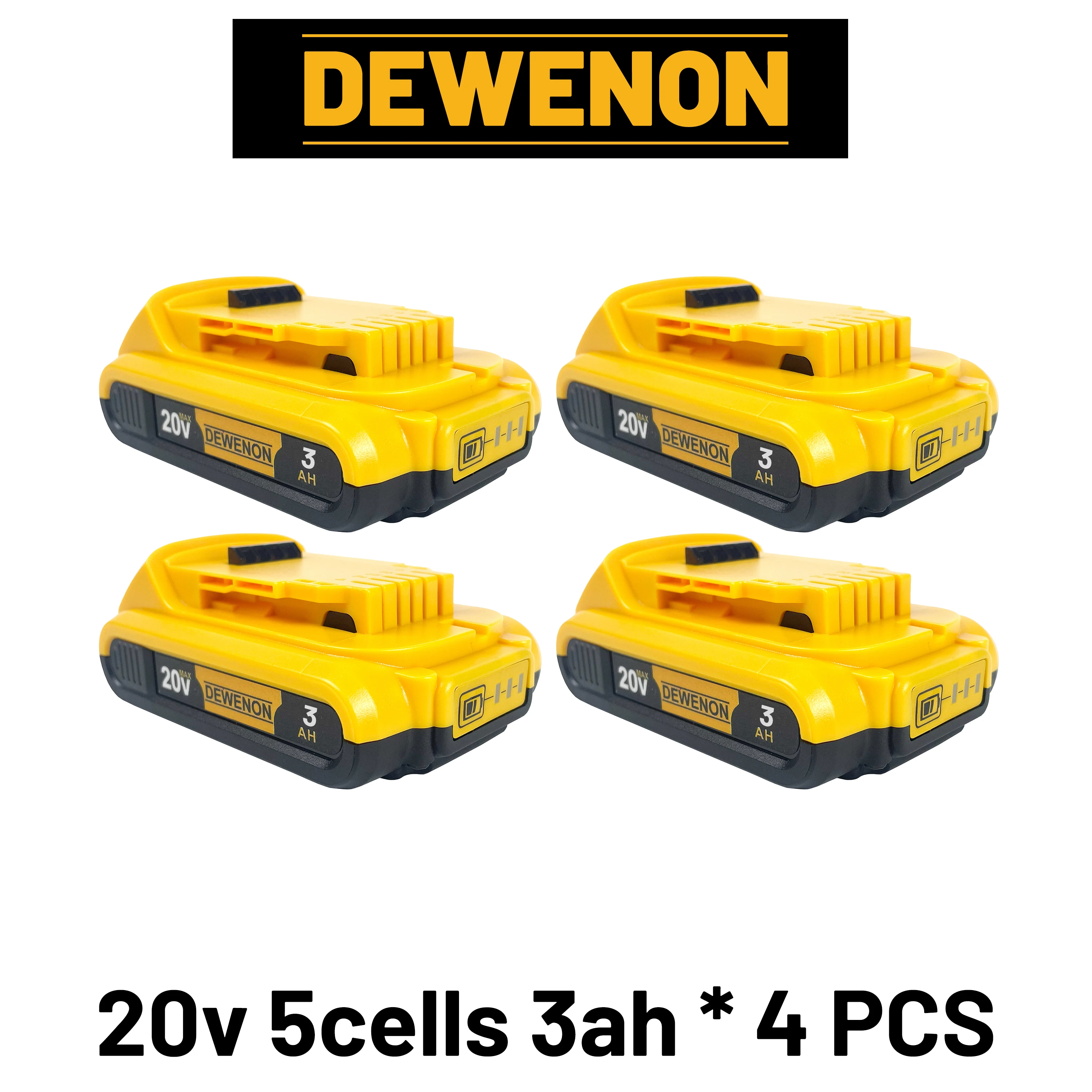 

DEWENON 20V battery For DeWalt 20V 3Ah MAX Li-ion Battery for DeWalt for Flexvolt Tool Batteries Replacement Batter